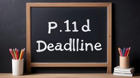 The text P11D Deadline written in white chalk on a blackboard